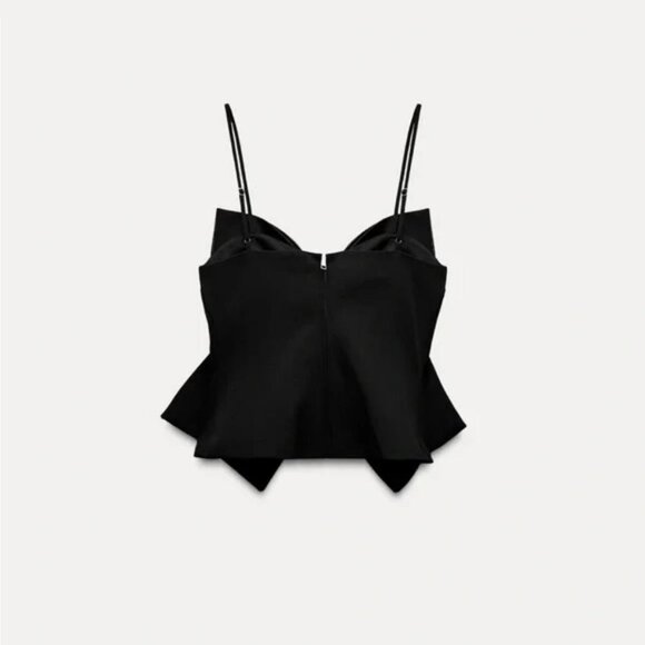 ZARA RHINESTONE BOW CROP TOP - Picture 5 of 7